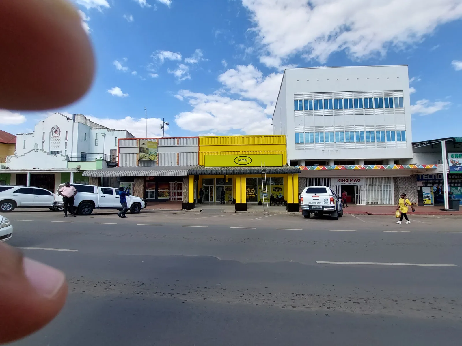 Full MTN retail façade transformation with branded signage