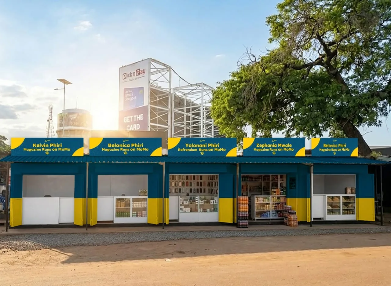 Branded MTN customer service point and exterior signage